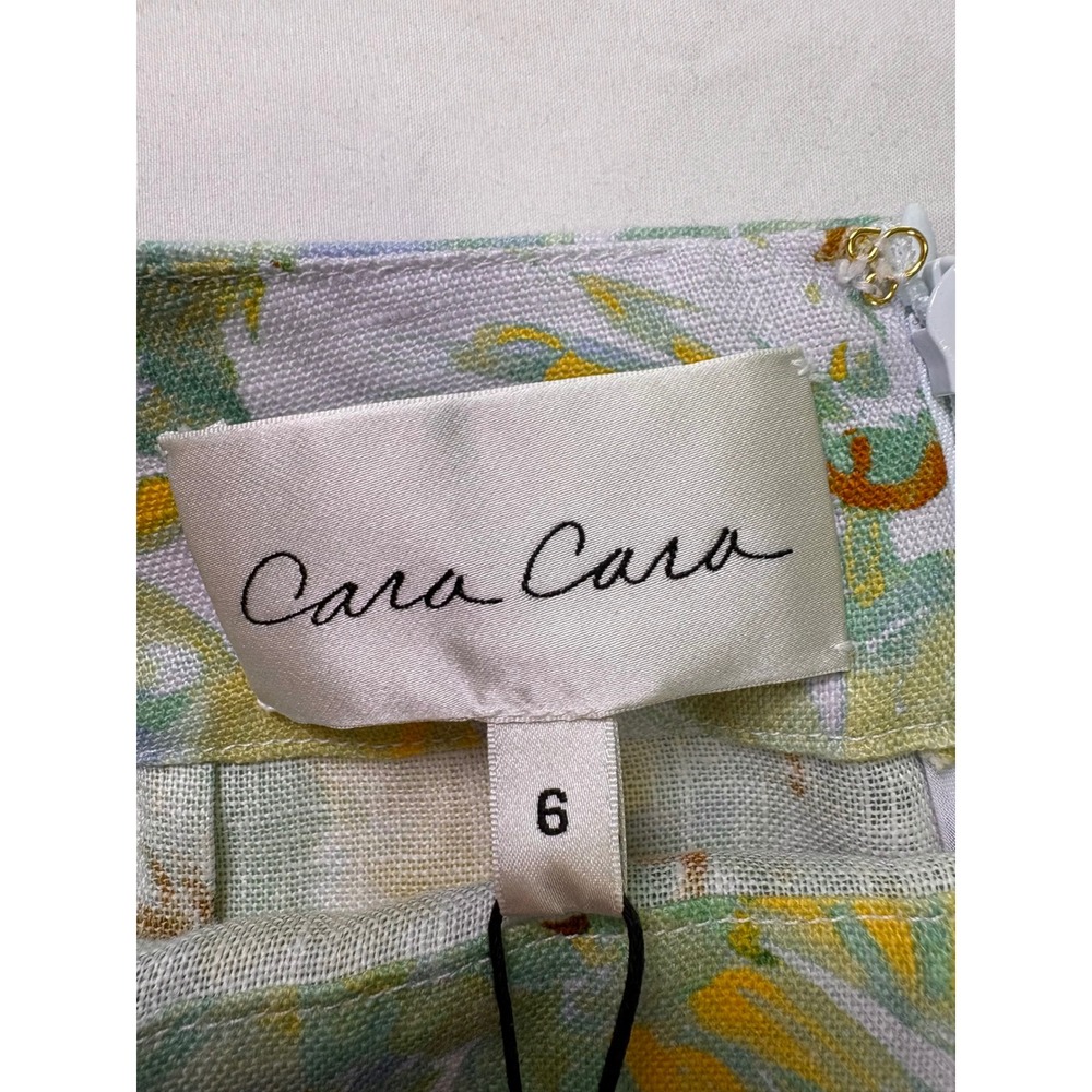 NWT Cara Cara Josephine Pant 6 Floral Linen Wide Leg Terra Blue Quiet Luxury - Picture 4 of 9